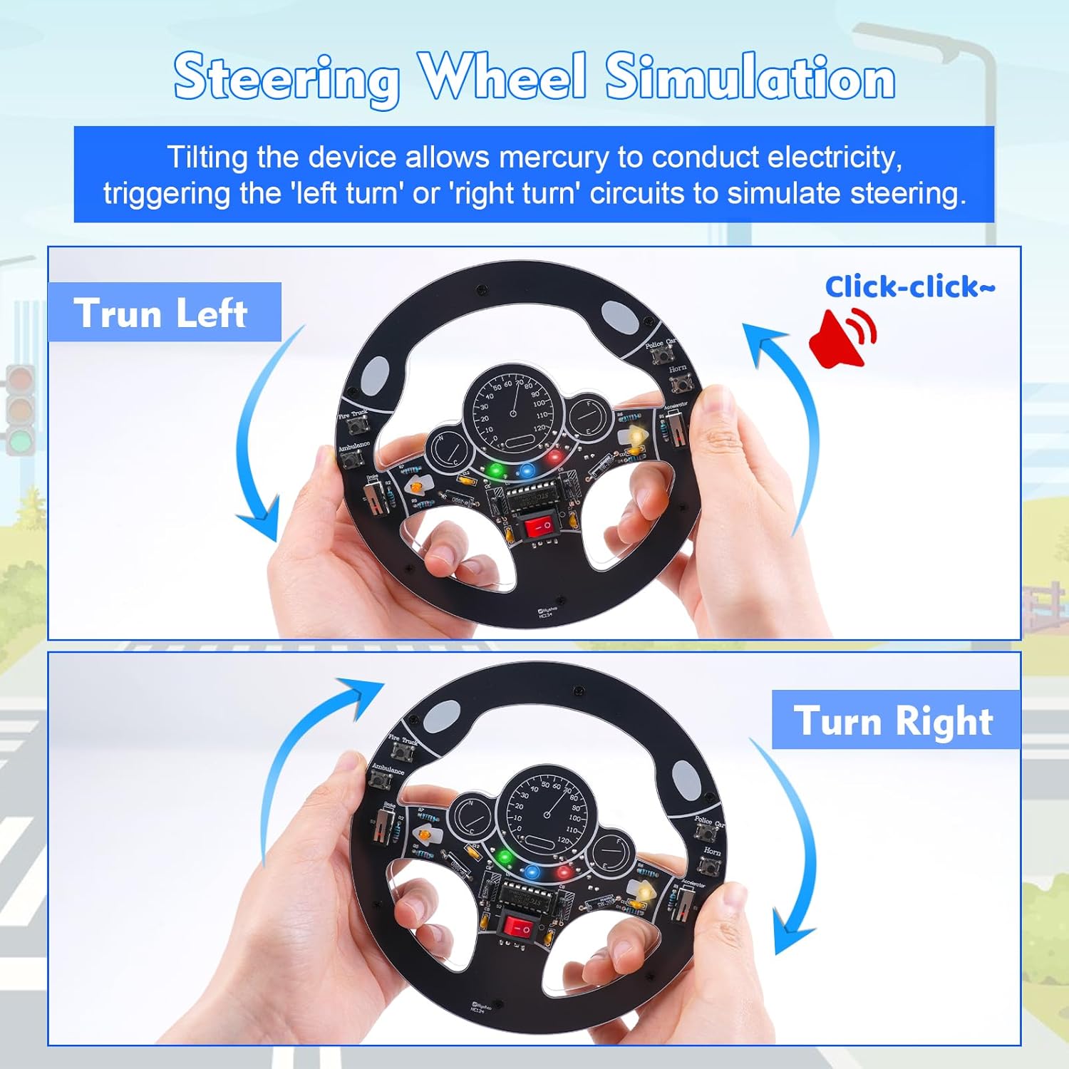 Car Steering Wheel DIY Solderi - Diy Electronics Kits For Kids ulasan dan harga