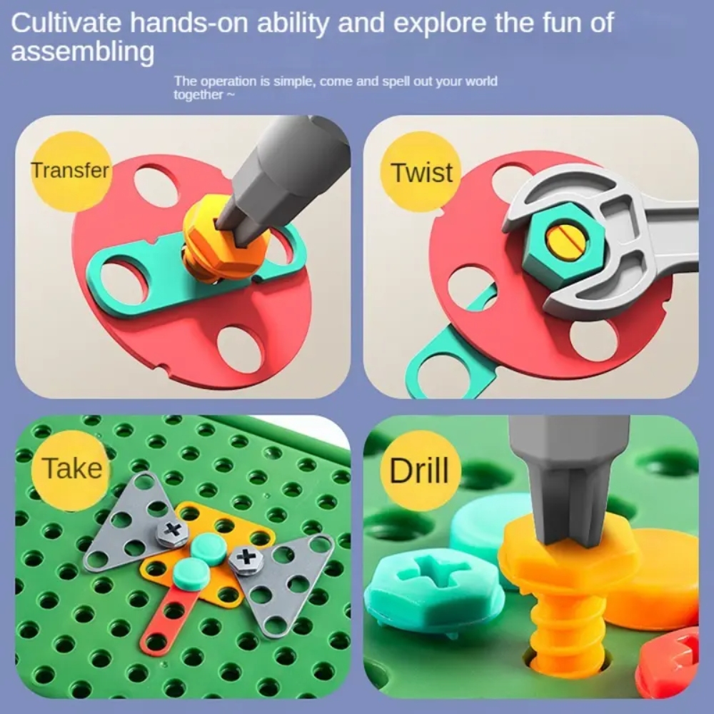 450Pcs Kids STEM Drill Set Cre - Diy Electronics Kits For Kids ulasan dan harga