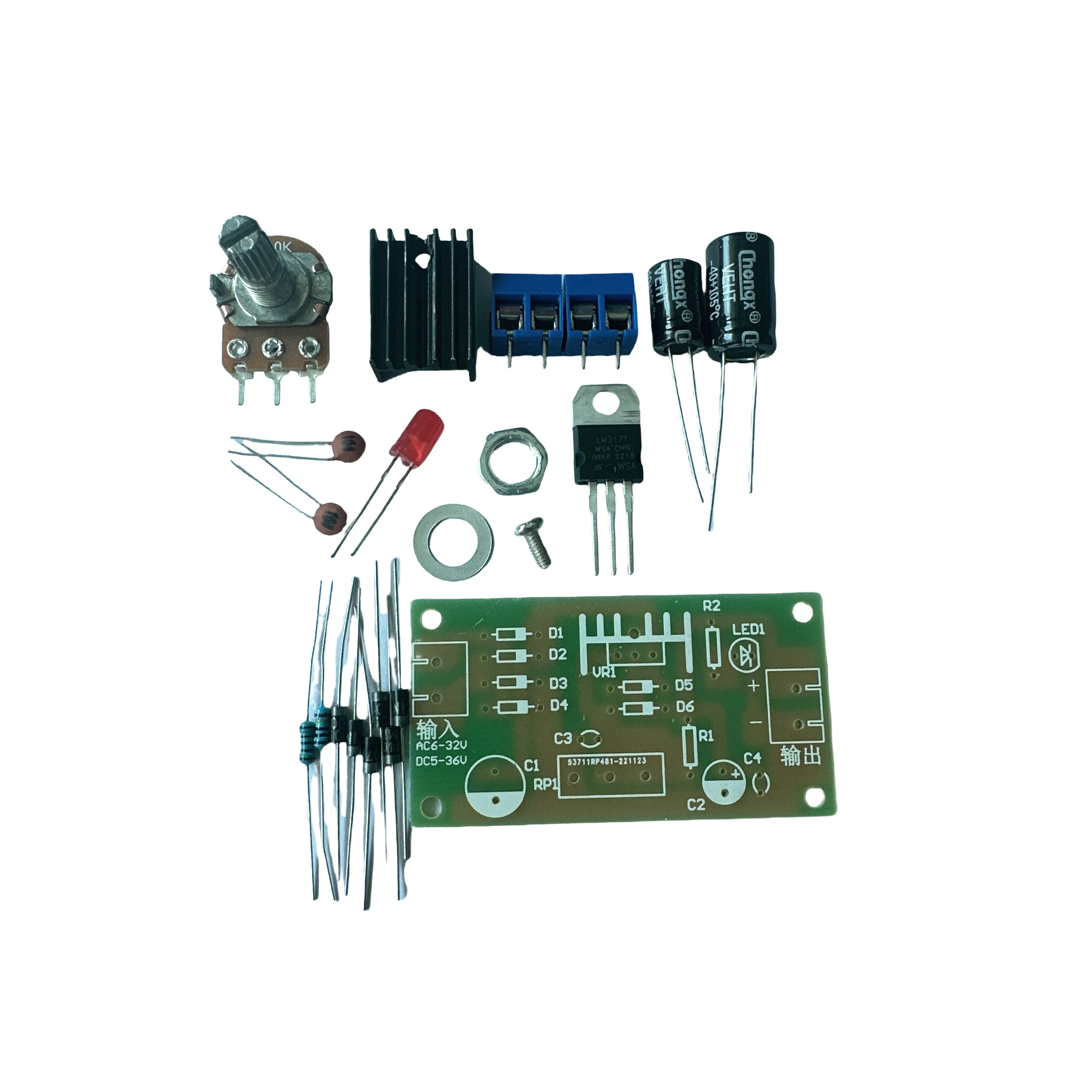 LM317 Adjustable Regulated Pow - Lm317 Voltage Regulator ulasan dan harga