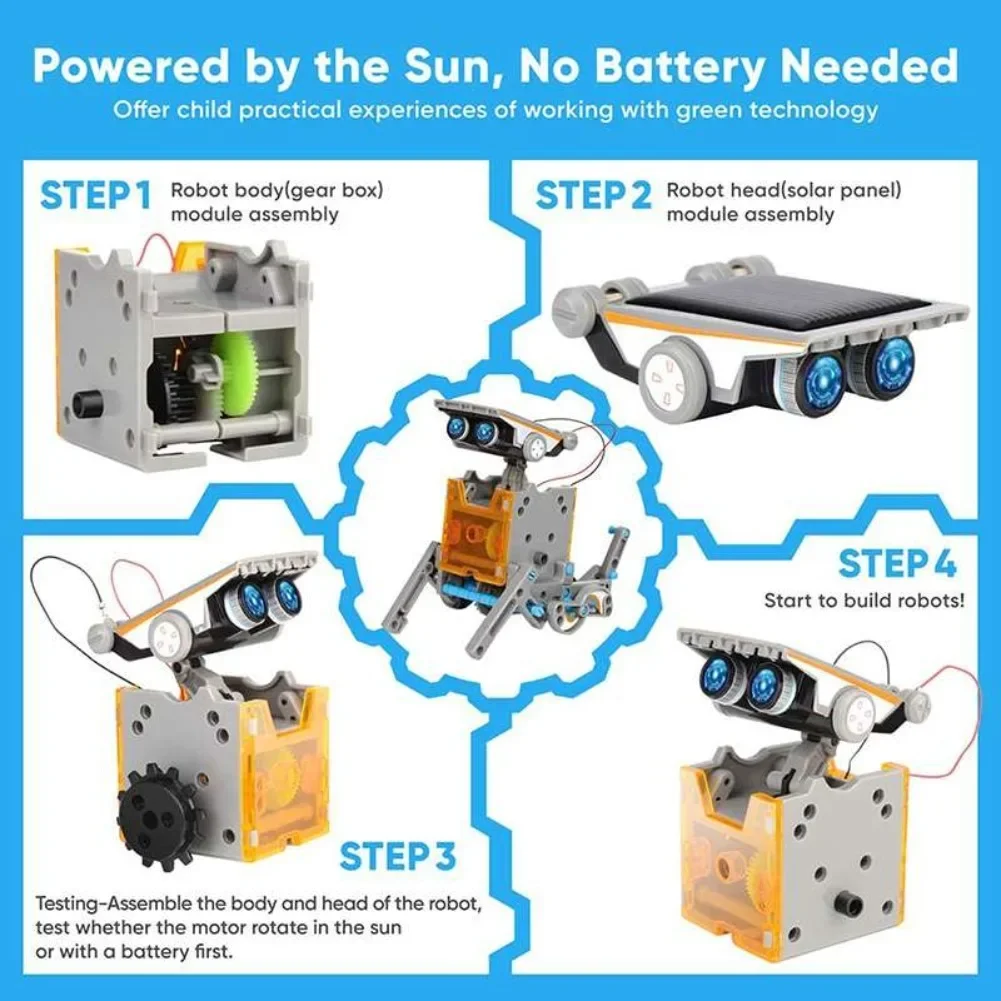 13 in 1 Solar Powered Robot Sc - Diy Electronics Kits For Kids ulasan dan harga