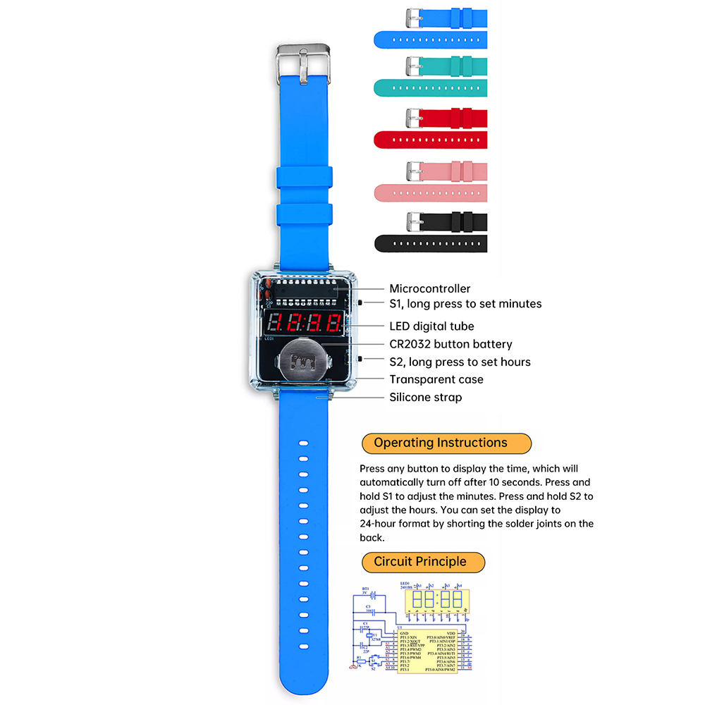 DIY Electronic Watch Kit 0.28' - Diy Electronics Kits For Kids ulasan dan harga