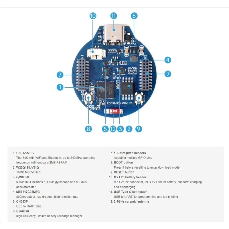 ESP32-S3 LCD development board - Esp32 Wifi Bluetooth ulasan dan harga